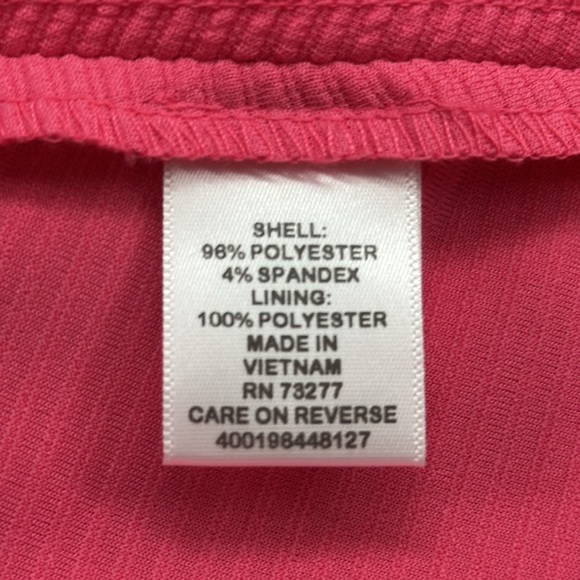 ELLE NWT Pandango Pink Scalloped Ribbed Faux Wrap Sleeveless Fit & Flare Dress - Picture 11 of 12